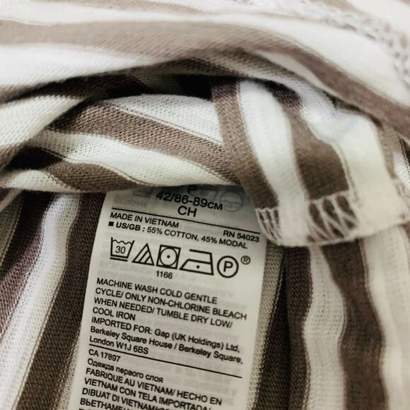 Banana Republic top striped around neckline short sleeve top size S - Picture 7 of 8